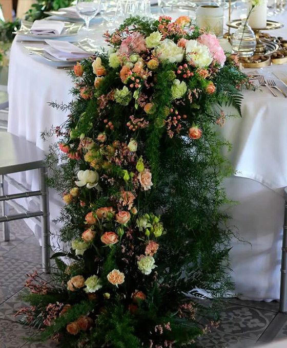 Decoración de centros de mesas para bodas