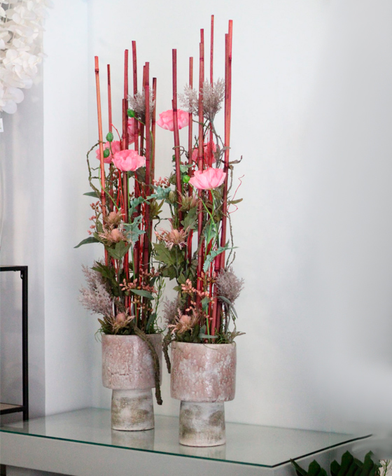 Flores artificiales en Tudela